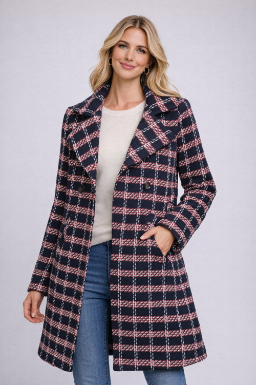 Ekoseli Astarlı Mont