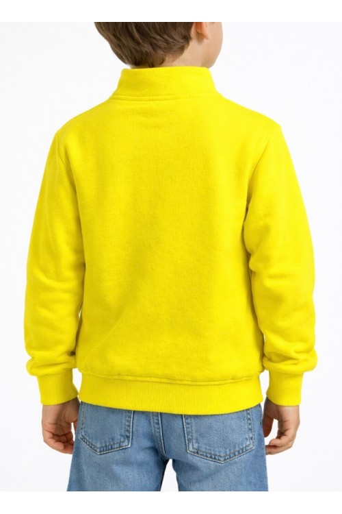 SARI LACİVERT FERMUARLI ERKEK ÇOCUK SWEATSHİRT 