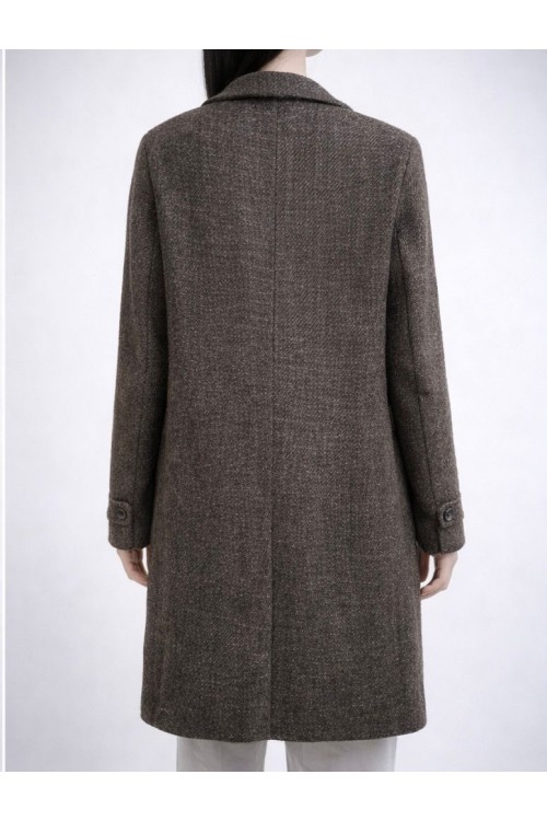 ÇİFT DÜĞMELİ KAHVERENGİ KABAN 